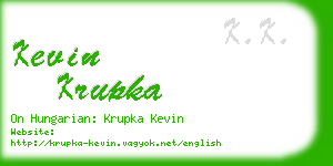 kevin krupka business card